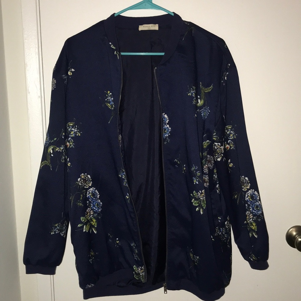 Floral bomber jacket
